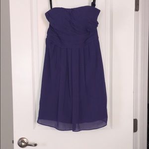 Strapless Purple bridesmaid dress